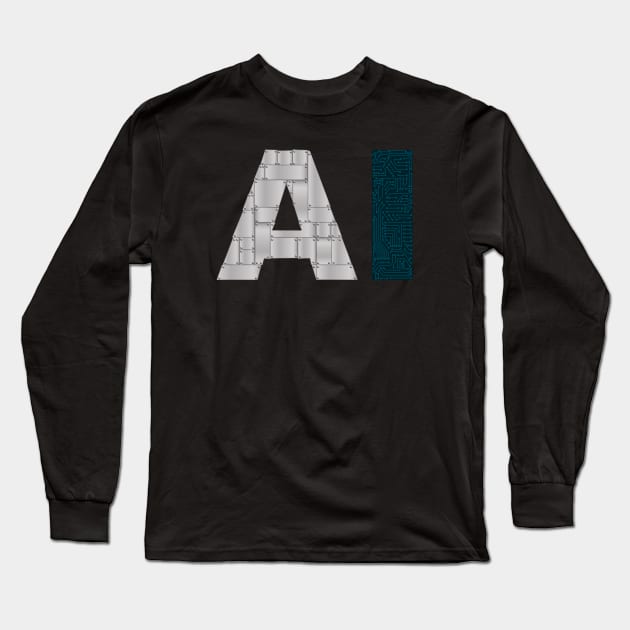 Artificial intelligence Long Sleeve T-Shirt by YnT art n design